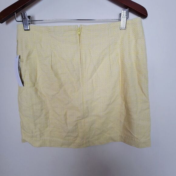Modcloth The Day is Calling Mini Skirt Yellow Vintage Style Size 8 - Picture 4 of 7